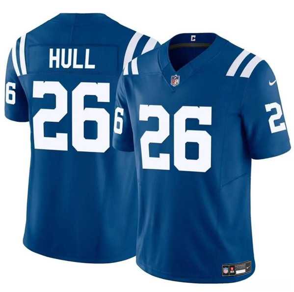 Men & Women & Youth Indianapolis Colts #26 Evan Hull Blue 2024 F.U.S.E. Vapor Limited Football Stitched Jersey->jacksonville jaguars->NFL Jersey